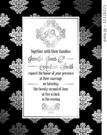 Vintage baroque style wedding invitation card Vintage baroque style wedding invitation card 32326221