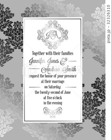 Vintage baroque style wedding invitation card Vintage baroque style wedding invitation card 32326310
