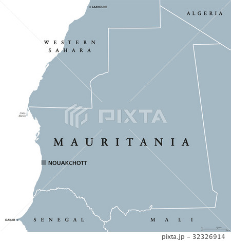 Mauritania political map 32326914
