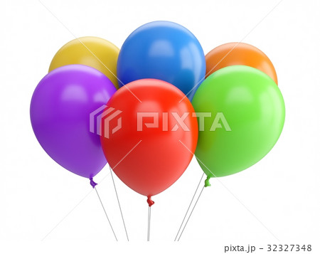 3D Rendering Balloons Isolated on white Background 3D Rendering Balloons Isolated on white Background 32327348