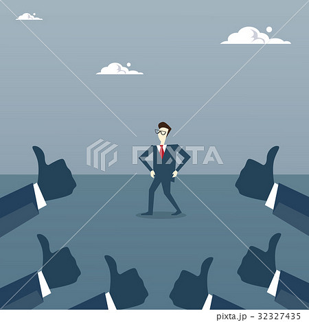 Group Of Business Hands Showing Thumb Up To 32327435