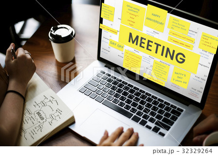 Hands working on laptop network graphic overlay Hands working on laptop network graphic overlay 32329264