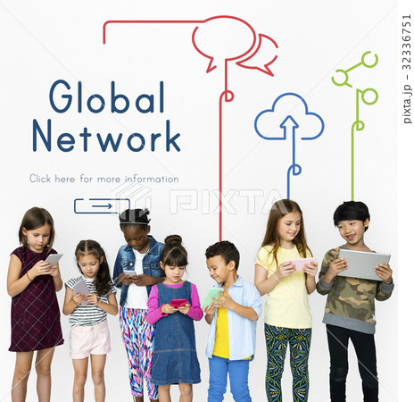 Network connection graphic overlay background Network connection graphic overlay background 32336751