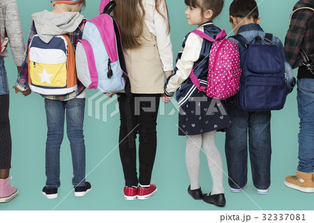 Group of students holding hand back to school Group of students holding hand back to school 32337081