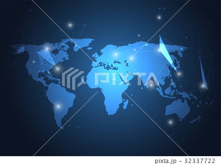 Global network connection. World map point 32337722