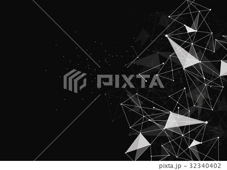 Abstract Polygonal Space Background Connecting 32340402
