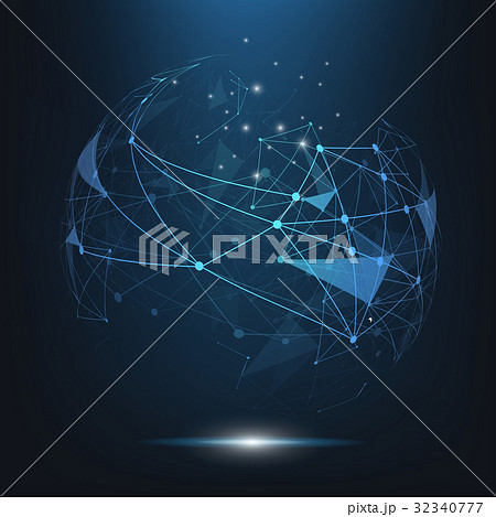 Global network connection. World map point Global network connection. World map point 32340777