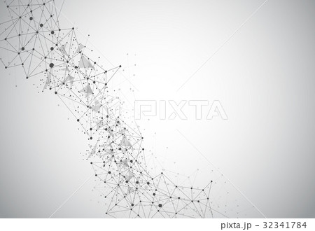 Abstract Polygonal Space Background Connecting Abstract Polygonal Space Background Connecting 32341784