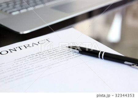 Business contract with pen is ready to sign 32344353