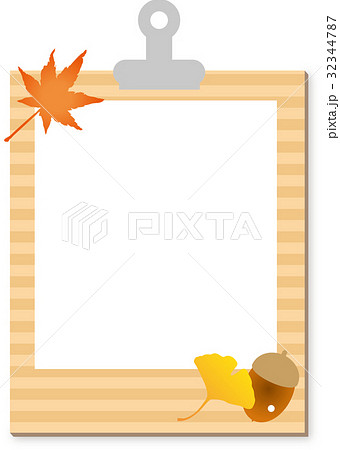 秋の素材ポラロイドのイラスト素材 32344787 Pixta