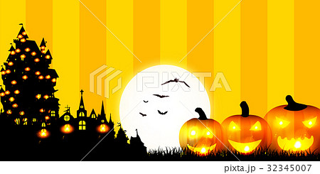 ハロウィン　かぼちゃ　秋　背景  32345007