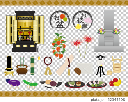 盂蘭盆節Okishima例證材料集合 32345308