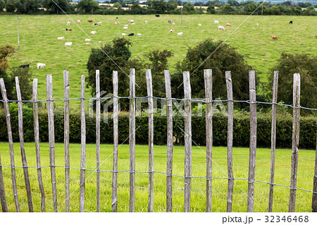 Wooden fence, Ireland 32346468