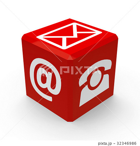 Red contact button Red contact button 32346986