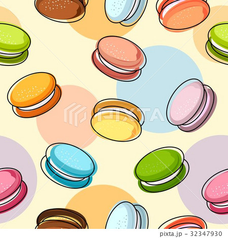 Macaroons seamless pattern 32347930
