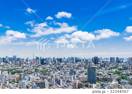 夏空と東京シティビュー 32348567