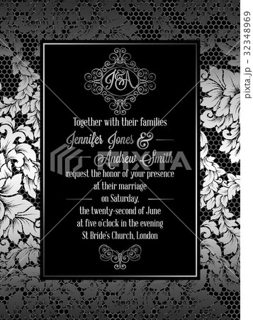 Vintage baroque style wedding invitation card Vintage baroque style wedding invitation card 32348969