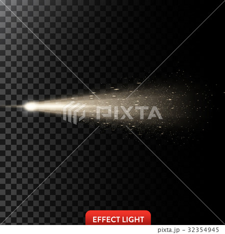 Vector illustration of a golden light ray with Vector illustration of a golden light ray with 32354945