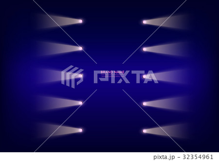 Vector abstract purple banner with neon spotlights 32354961