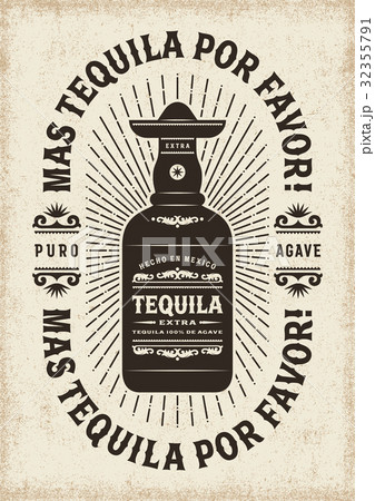 Vintage Mas Tequila Por Favor Typography 32355791