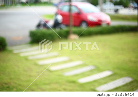 concrete pathway pavement step on green grass concrete pathway pavement step on green grass 32356414