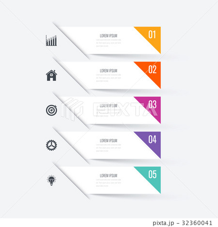 Vector illustration infographic five options 32360041