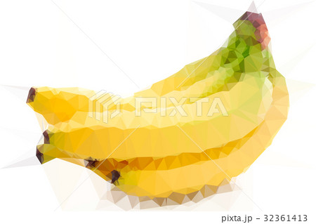 三角ポリゴンのバナナ 三角ポリゴンのバナナ 32361413