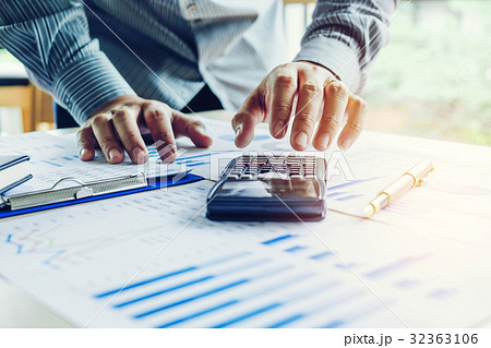 Business man Accounting Calculating Cost Business man Accounting Calculating Cost 32363106