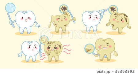 healthy tooth with decay 32363392