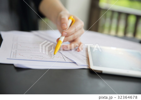 Office Woman hand Working on the Business Papers and tablet Office Woman hand Working on the Business Papers and tablet 32364678