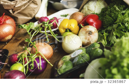 Different type of vegetable on the table Different type of vegetable on the table 32365867