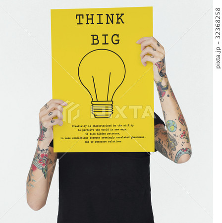 Bulb Sign Idea Symbol Word 32368258