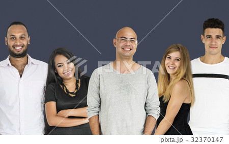 Group of Diversity People Together Set Studio Isolated 32370147