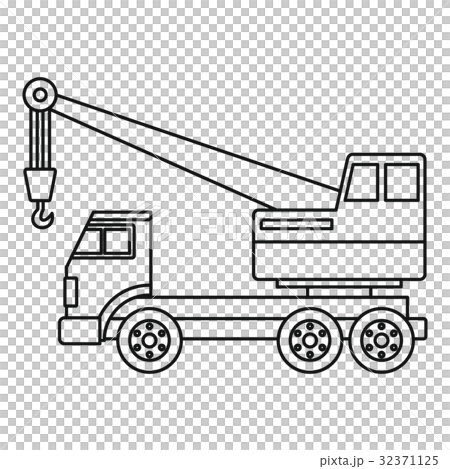 Truck crane icon outline 32371125