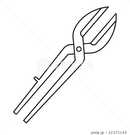 Metal scissors icon outline Metal scissors icon outline 32371143