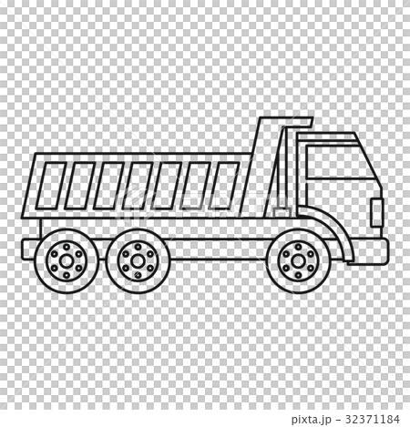 Dumper truck icon outline 32371184
