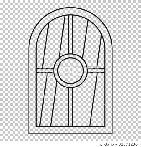 White arched window icon outline - Stock Illustration [32371230] - PIXTA