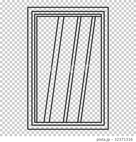 White window frame icon outline - Stock Illustration [32371316] - PIXTA