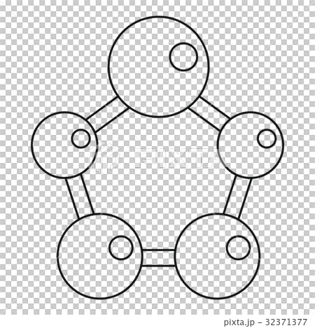 Chemical and physical molecules icon outline 32371377