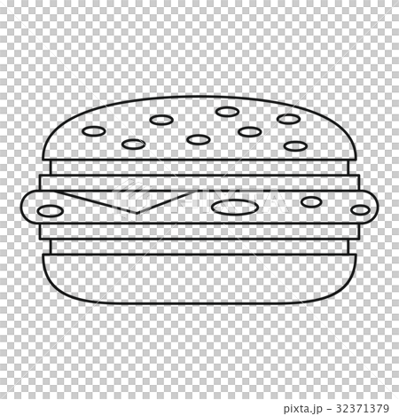 Burger icon outline 32371379