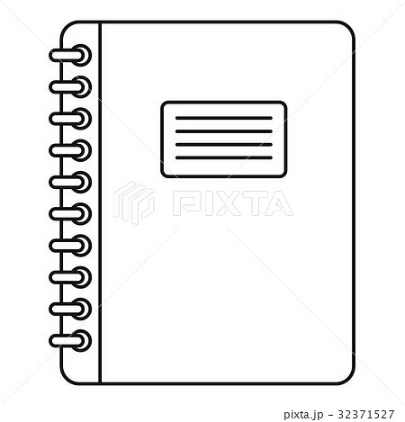 Spiral notepad icon outline 32371527
