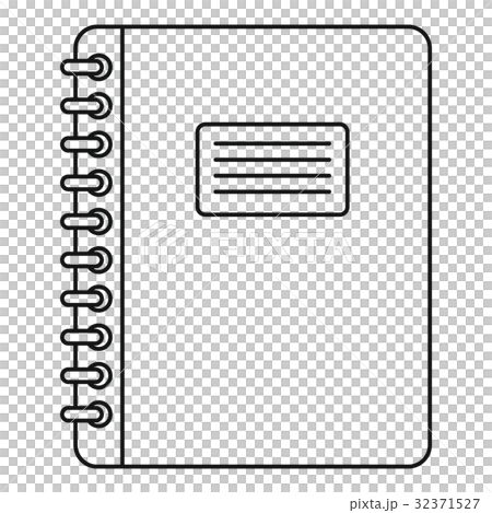 Spiral notepad icon outline 32371527