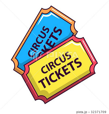 Circus tickets icon, cartoon style 32371709