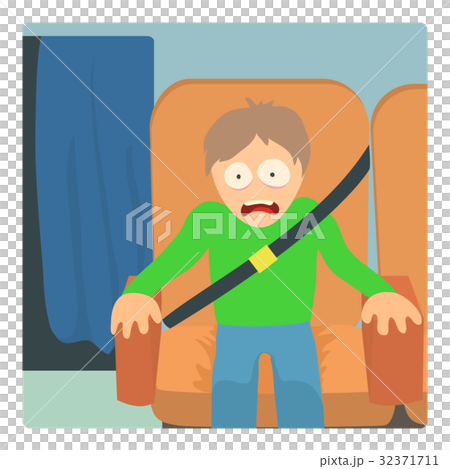 Aerophobia concept, cartoon illustration 32371711