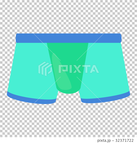 Blue men boxer briefs icon, cartoon style Blue men boxer briefs icon, cartoon style 32371722