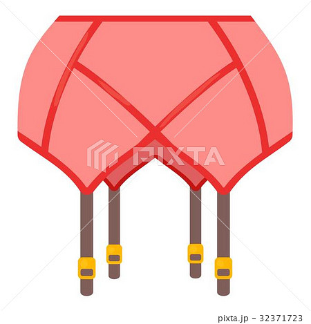 Coral belt stockings icon, cartoon style Coral belt stockings icon, cartoon style 32371723