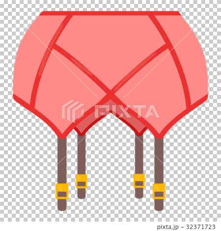 Coral belt stockings icon, cartoon style Coral belt stockings icon, cartoon style 32371723