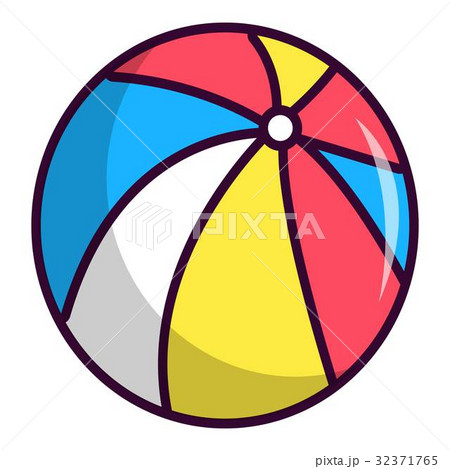 Colorful Circus Ball Icon Cartoon Style Stock Illustration