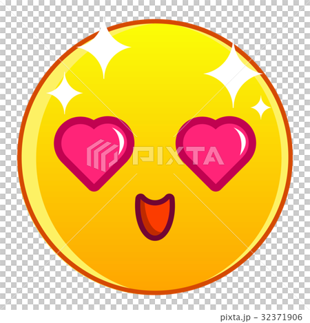 Enamored yellow emoticon icon, cartoon style Enamored yellow emoticon icon, cartoon style 32371906