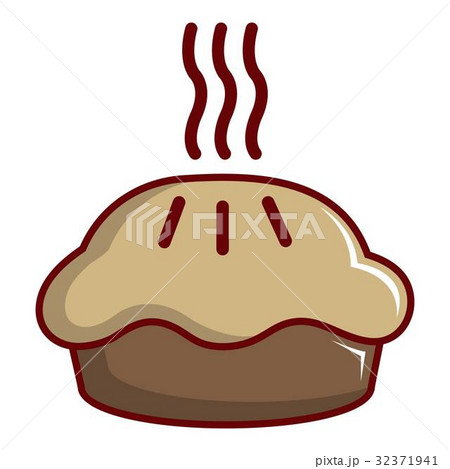 Hot cooked pie icon, cartoon style 32371941